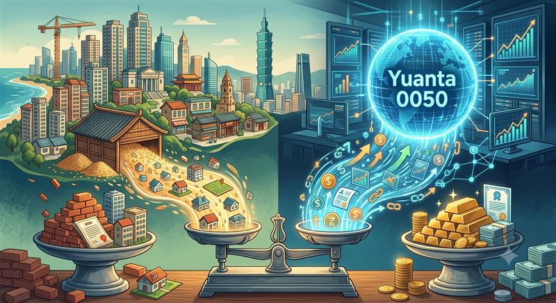 謝金河指出,元大0050交易額就追平台灣全年房市交易量。(示意圖/AI生成)
