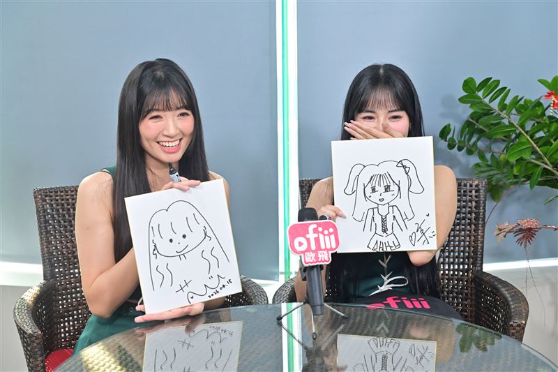 互相畫人像的真心話環節。(圖/ofiii歐飛影音平台提供)