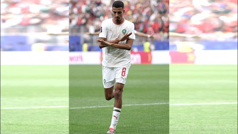 奧納希(Azzedine Ounahi)單場梅開二度。(圖/翻攝自X平台 @FIFAWorldCup)