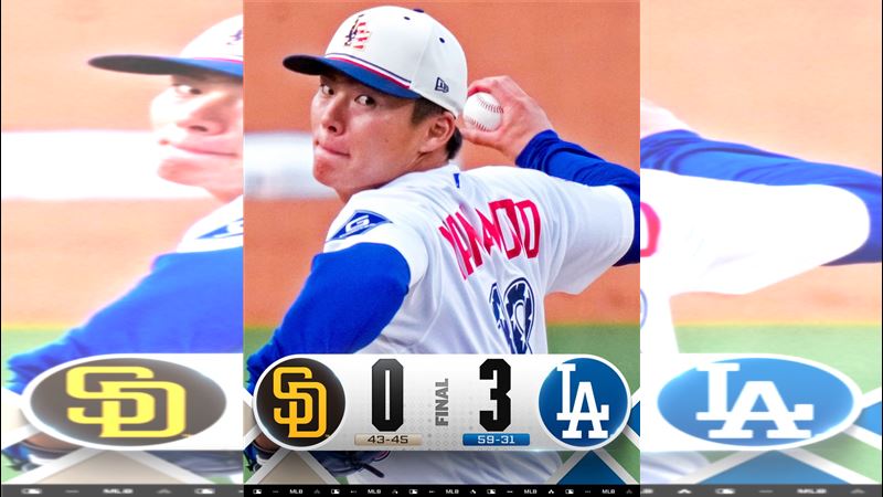 道奇3：0完封教士。（圖／翻攝自X平台 @MLB）