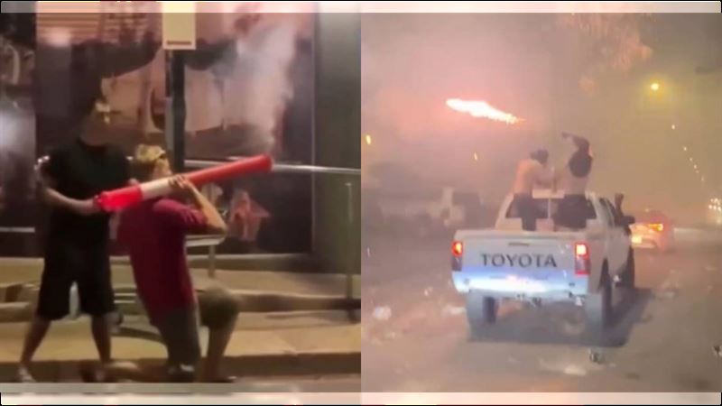 2男朝酒吧發射煙火　火球爆開民眾逃命