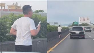 國道驚見拖鞋男狂奔　網驚：豐原不養閒人