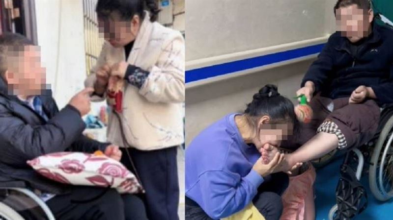 中國河南一名女子的丈夫因一次意外變植物人,但她日復一日咬他的腳趾,竟奇蹟將他喚醒。(圖/翻攝自微博/大河報)