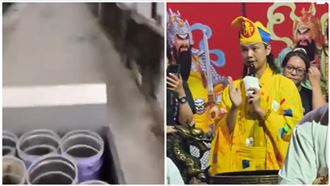 10桶糞潑玄濟宮　信徒「人肉傘」難防屎彈