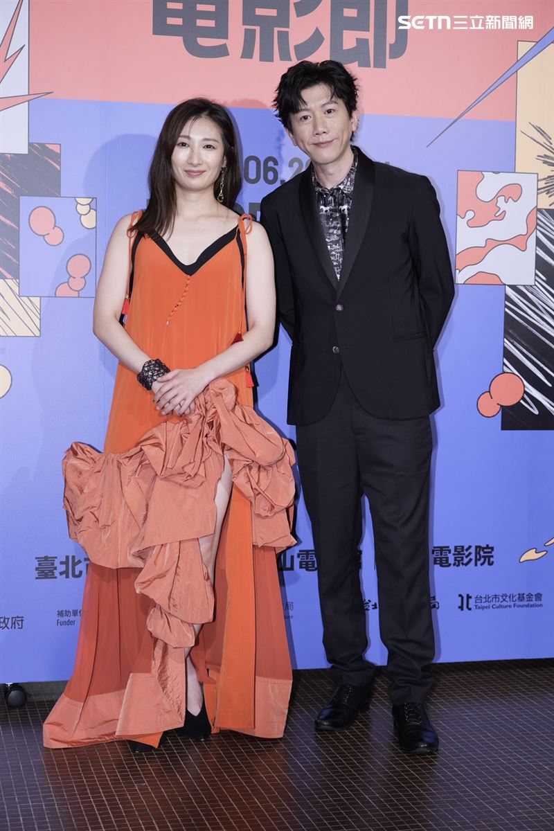 《香巴拉物語》主演、金馬影帝莫子儀（右）與日星武田梨奈現身台北電影節。（圖／記者鄭孟晃攝影）