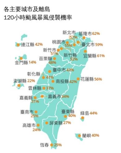 目前全台各地都有受到巴威影響的可能性。(圖/中央氣象署)
