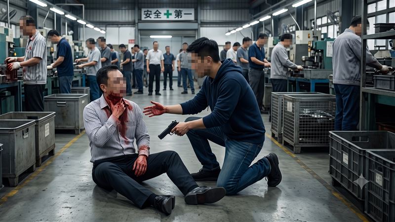 有槍砲、詐欺、恐嚇、殺人等前科的吳姓男子為解救疑在賭場詐賭的友人,掏槍試圖掩護對方脫身,未料,過程中,因槍枝走火,射中友人頸部。(圖/翻攝畫面)