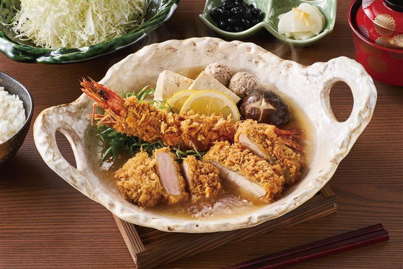 京都風高湯豬排海鮮鍋膳。(圖/品牌業者提供)