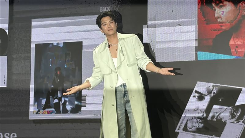 蕭景鴻(阿弟)舉辦首張個人專輯發行暨《以我為名》演唱會記者會。(圖/記者徐珮華攝影)