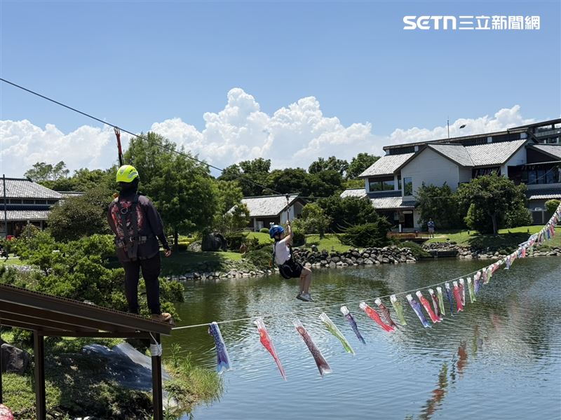 「卡比巴拉躍湖號」滑索體驗。(圖/記者李育道攝影)