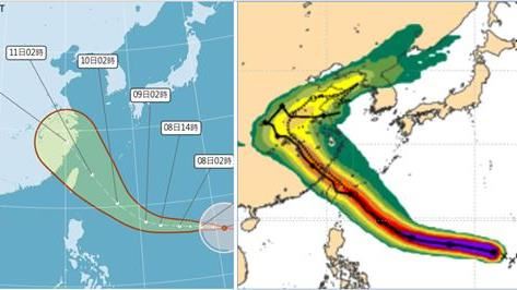 巴威侵台2路徑恐登陸東部 最快週四海陸警