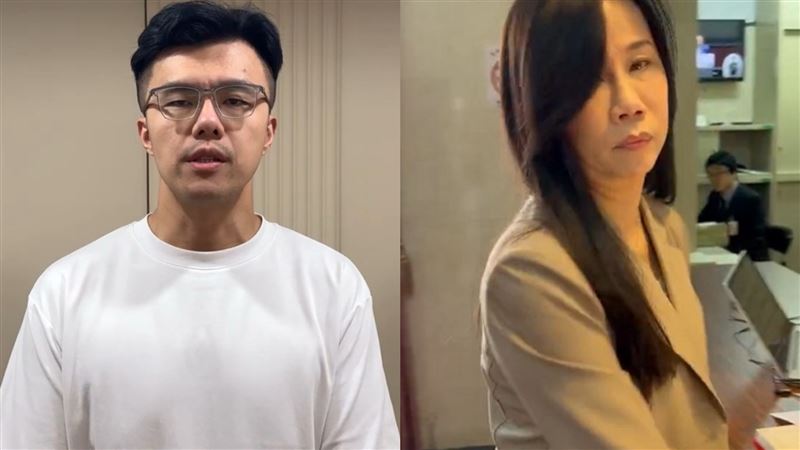 佀廣洋(左)發布道歉聲明與影片後,萬美玲(右)今日院會未到場持續神隱(組合圖/資料照)