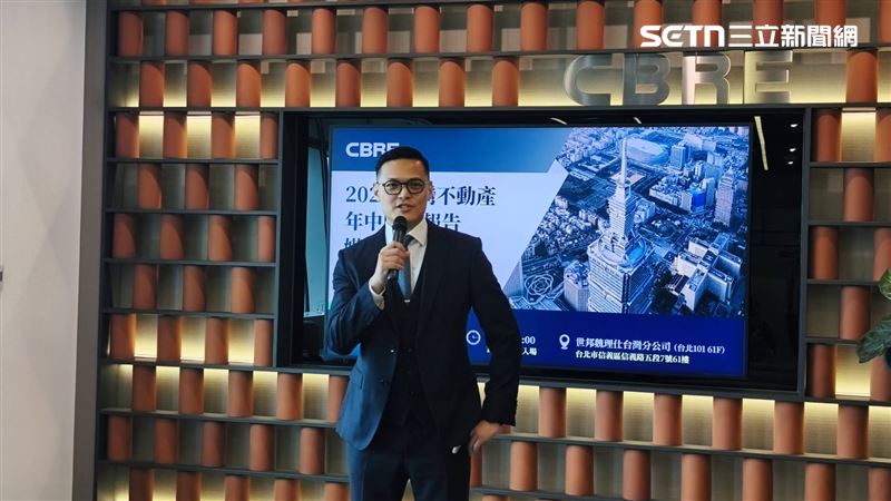 林敬超指出，廠商辦在輝達、台積電AI產業鏈加持下，明顯供不應求，也讓CBRE半年就達到全年業績。（圖／記者陳韋帆攝影）