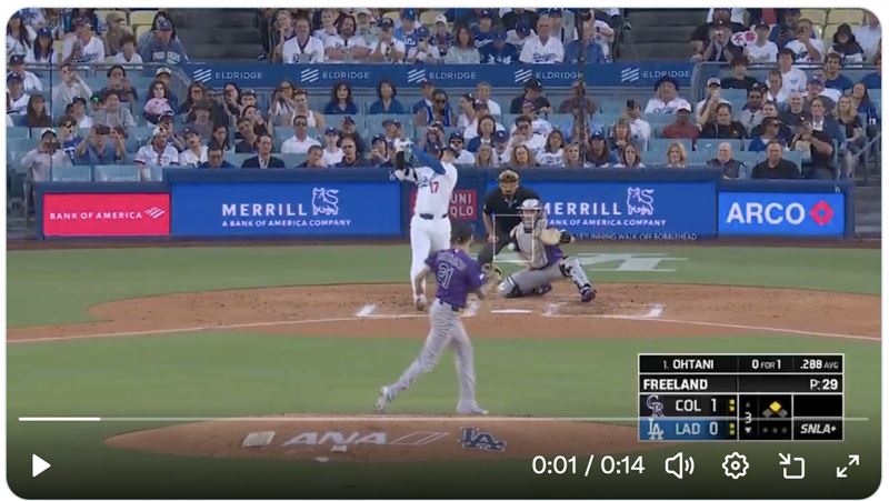 大谷翔平炸裂生涯第299轟。(圖/翻攝自X平台 @MLB)