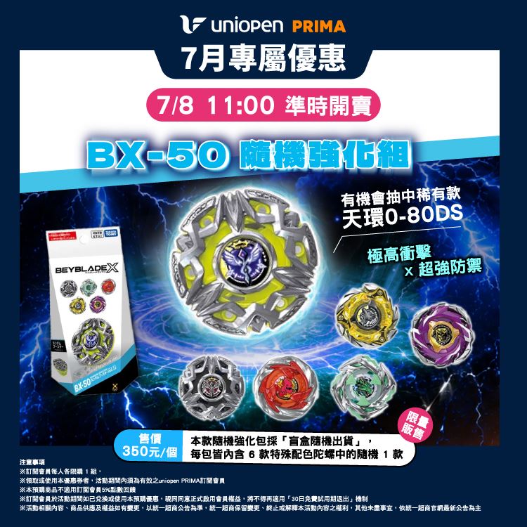 BX-50天堂日輪隨機強化組。(圖/品牌業者提供)