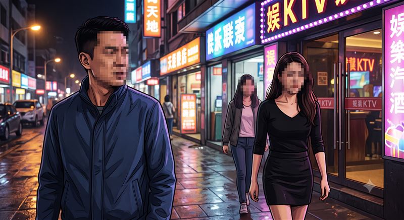 丈夫跟在KTV坐檯小姐結婚,雙方分居2年,妻子跟酒客發生一夜情懷孕。(示意圖/AI生成)
