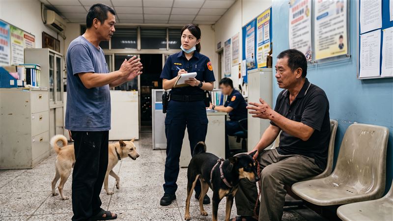 盧男遛狗未牽繩導致吳男慘摔,目前已遭到警方函送法辦並由動保處開罰。(示意圖/AI生成)