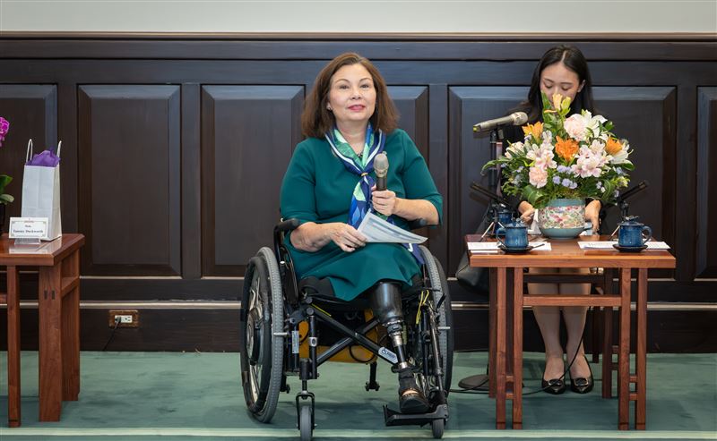 賴清德總統今(７）日接見美國聯邦參議員達克沃絲訪問團。（圖／總統府提供）