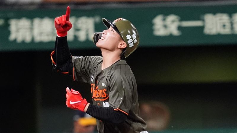 朱迦恩炸裂2分砲。(圖/統一獅提供)