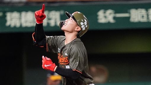 朱迦恩炸裂2分砲。（圖／統一獅提供） 