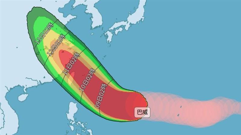 颱風假有望？巴威暴風侵襲率曝 最高飆98%