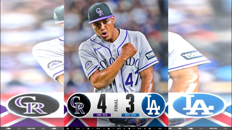道奇3:4遭洛磯逆轉。(圖/翻攝自X平台 @MLB)