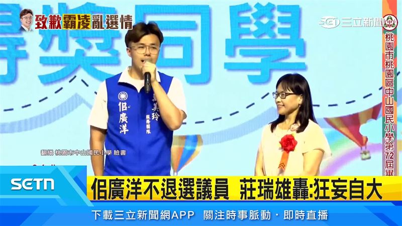 萬美玲即將要選議員的兒子佀廣洋,霸凌爭議持續延燒,儘管已向受害者道歉,仍無法平息輿論。 (圖/翻攝桃園市中山國民小學臉書)