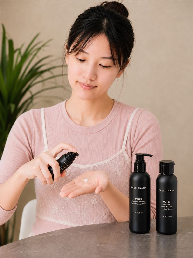 「美膚娜娜」推出全新 PDRN 外泌體科妍系列與毛孔淨化導出液組合。(圖/品牌業者提供)