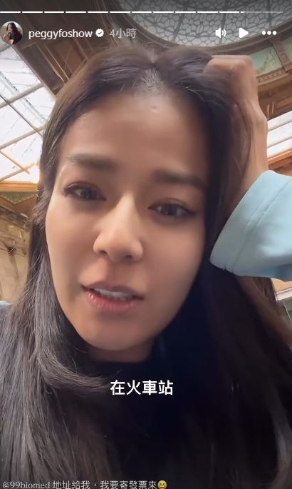 Peggy面露疲憊。(圖/翻攝自IG @peggyfoshow)