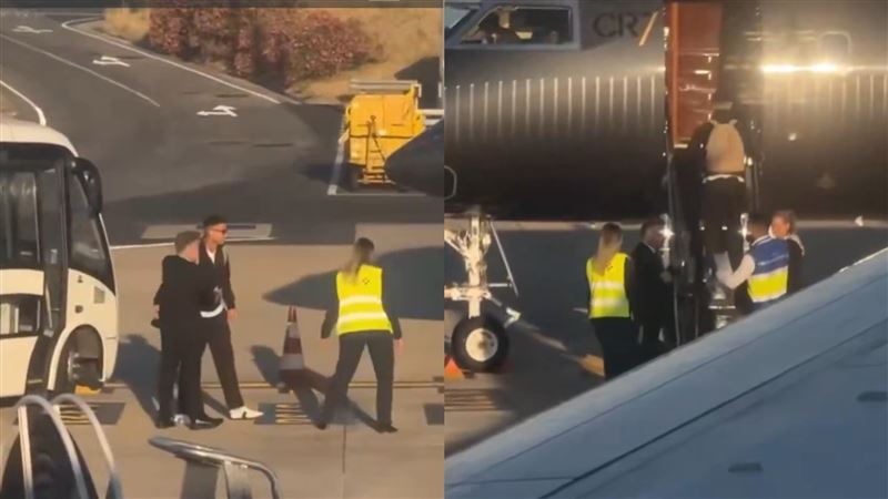 C羅（Cristiano Ronaldo）的生涯世界盃最終戰以遺憾收場，他返國時態度低調，一身黑裝直奔私人飛機，避開球迷與媒體。（圖／翻攝自X平台 @TimelineCR7）