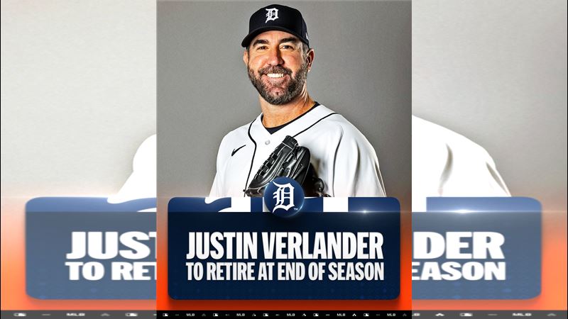 韋蘭德（Justin Verlander）宣布今年球季結束後退休。（圖／翻攝自MLB推特）