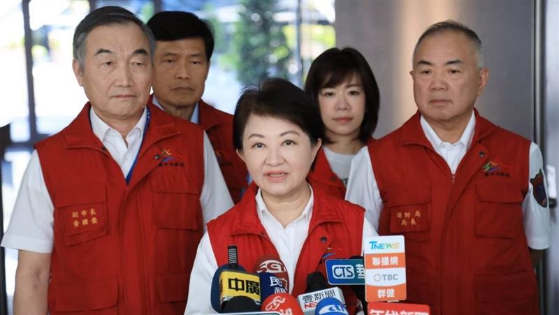 台中市長盧秀燕表示,今晚8時將公布明天是否放颱風假。(圖/台中市府提供)