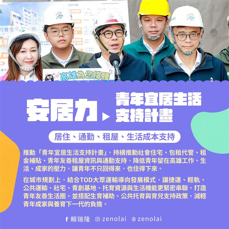 南方有夢!賴瑞隆公布「雄青五力」:與新世代攜手讓高雄成逐夢之都