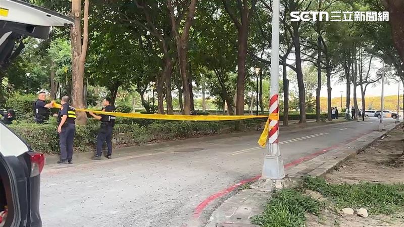 高雄通緝犯拒捕持刀割頸,員警對空開6槍示警,順利壓制逮人。(圖/翻攝畫面)