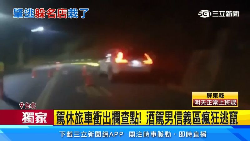 駕駛心虛,飛速駛過臨檢