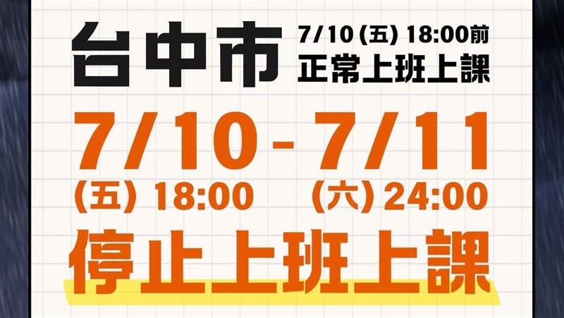 台中18時起停班課!網看圖卡傻眼:誤會了