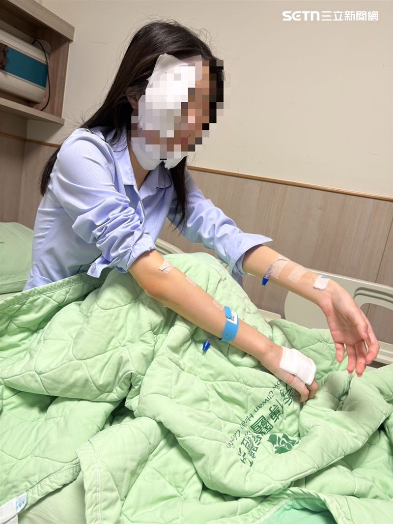 23歲女銀行員遭電線勒頸重摔,全身嚴重擦傷且骨折,傷勢嚴重。(圖/翻攝畫面)