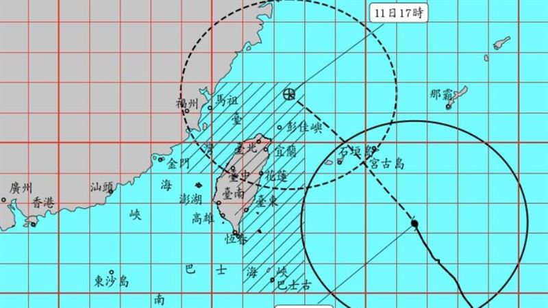 巴威逼近「陸警範圍又擴大」14縣市戒備