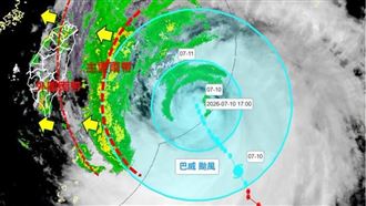 巴威逼近！專家曝持續性豪大雨轟炸時間