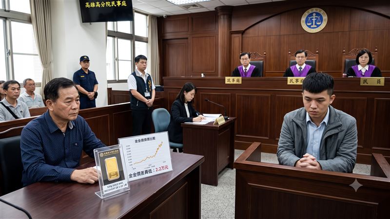 高姓車手主張只願賠償舊時金價130萬,遭到法官打臉應賠220萬。(示意圖/AI生成)