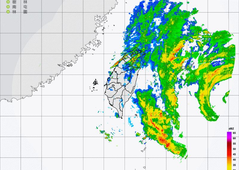 巴威暴風圈凌晨觸陸，北台灣風雨最劇烈。（圖／中央氣象署）