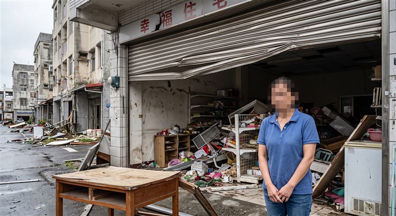 女子向台東縣政府承租「幸福住宅」店舖,月租金9800元,3年前遇「海葵」颱風導致捲門毀損,屋內物品損壞,財產損害約251萬3553元。(示意圖/AI生成)