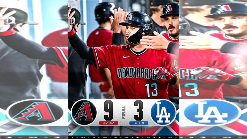 道奇3:9遭響尾蛇打爆。(圖/翻攝自X平台 @MLB)