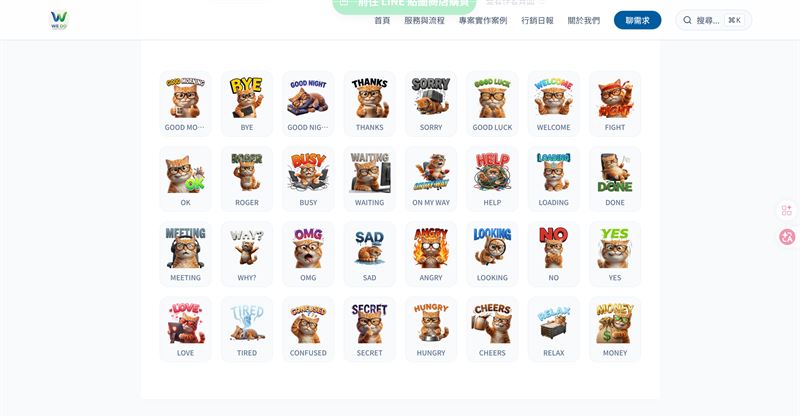 AI時代創業門檻大降，一人公司變現成為可能。洪儒明透過多個AI工具協作，從網站架設到出版系統，成功解決客戶痛點並實現變現。重點不在於工具本身，而在於找到「有人願意付錢」的真實需求，讓AI成為極致的獲利槓桿。圖為洪儒明設計的Line貼圖。（圖／洪儒明提供）