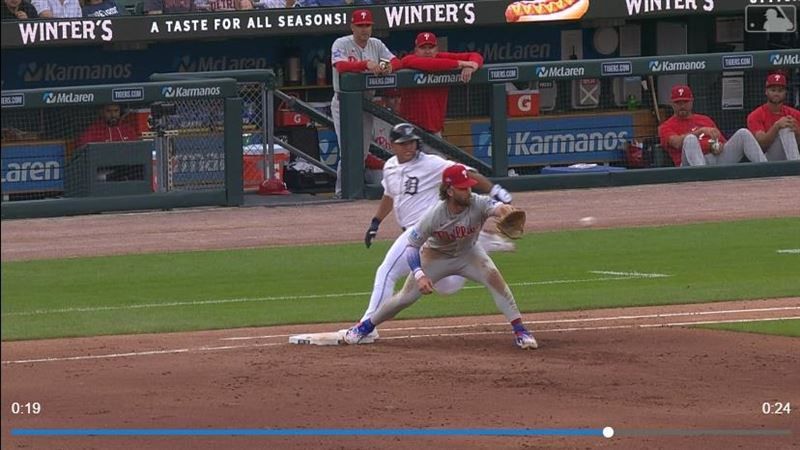 李灝宇跑出內野安打。(圖/翻攝自MLB官網)