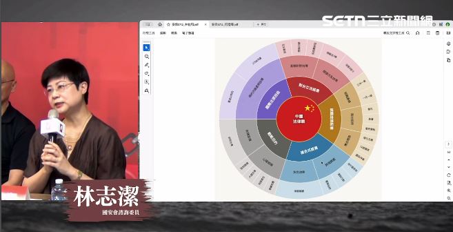 總統府諮詢委員林志潔分析中共威脅。(圖/翻攝畫面)