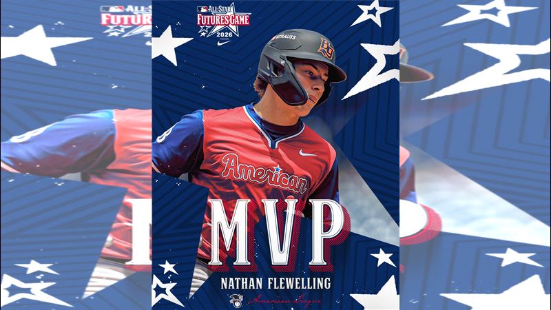 佛萊威林(Nathan Flewelling)拿下未來之星賽MVP。(圖/翻攝自X平台 @MLB)