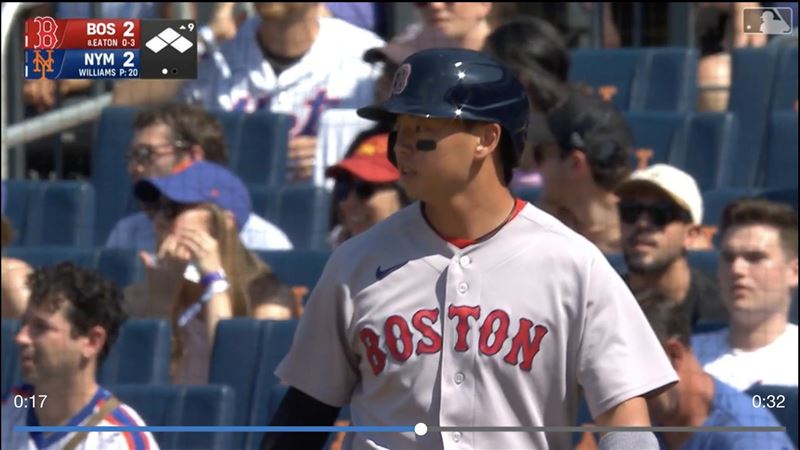 鄭宗哲9局上代跑,跑回追平分。(圖/翻攝自MLB官網)
