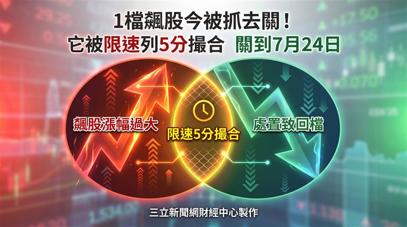 根據證交所公告,泰宗(4169)遭列入處置股,主要是因近期股價短時間漲幅過大,被列入處置措施,自今(10)日起至23日止實施處置交易,採每5分鐘撮合一次。(圖/三立新聞網財經中心蕭榕AI製圖)