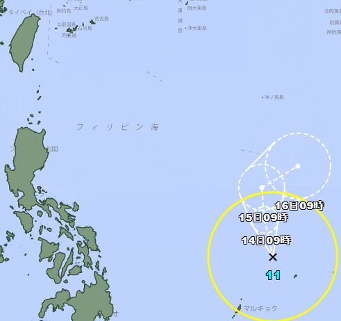 海神颱風路徑。(圖/日本氣象廳)